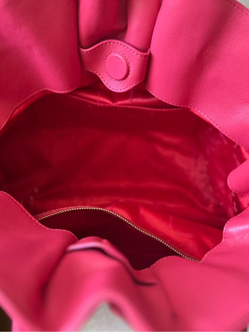 Like New Christian Louboutin Hot Pink Bag with Gold-Tone Charms. Comes with COA - Picture 5 of 14